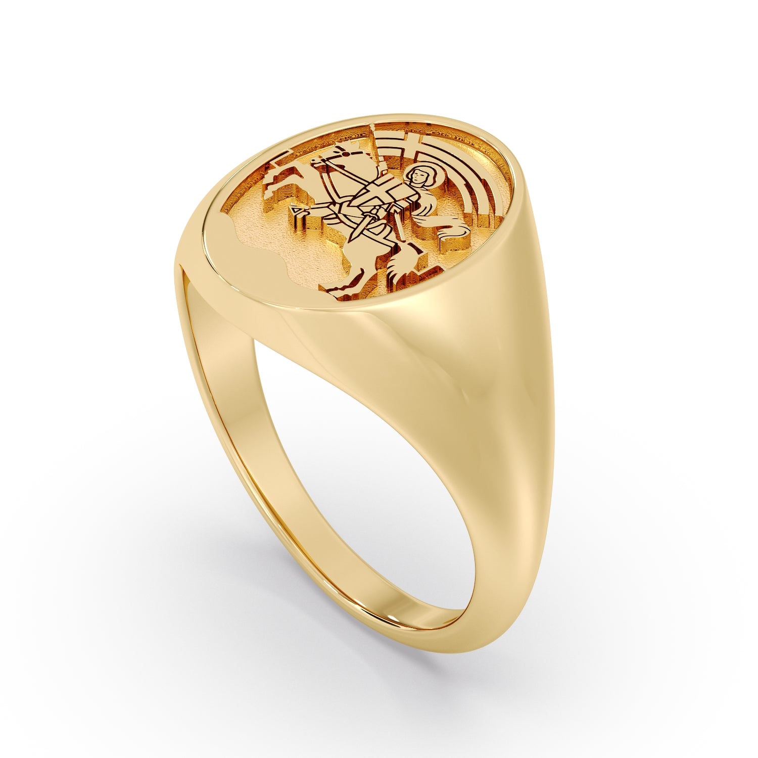 (ZADAR) 9ct Yellow Gold Signet ring image 1
