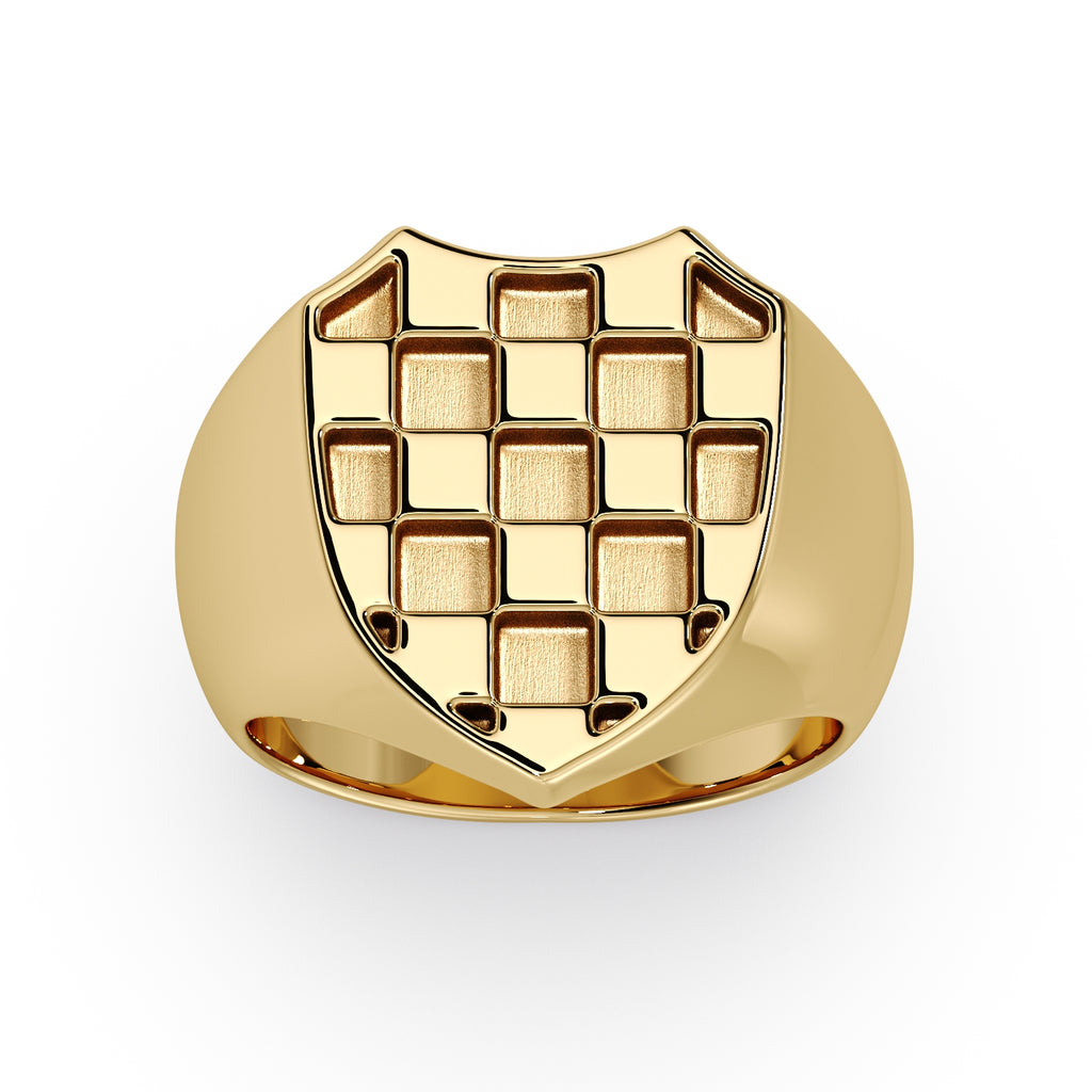 Men's Gold Signet GRB ring image 3