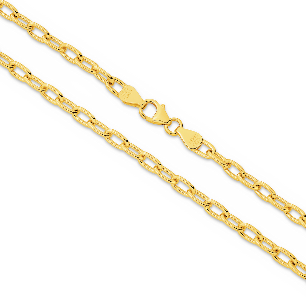 Paper Clip Chain 3.6mm Yellow Gold - CFLA00001