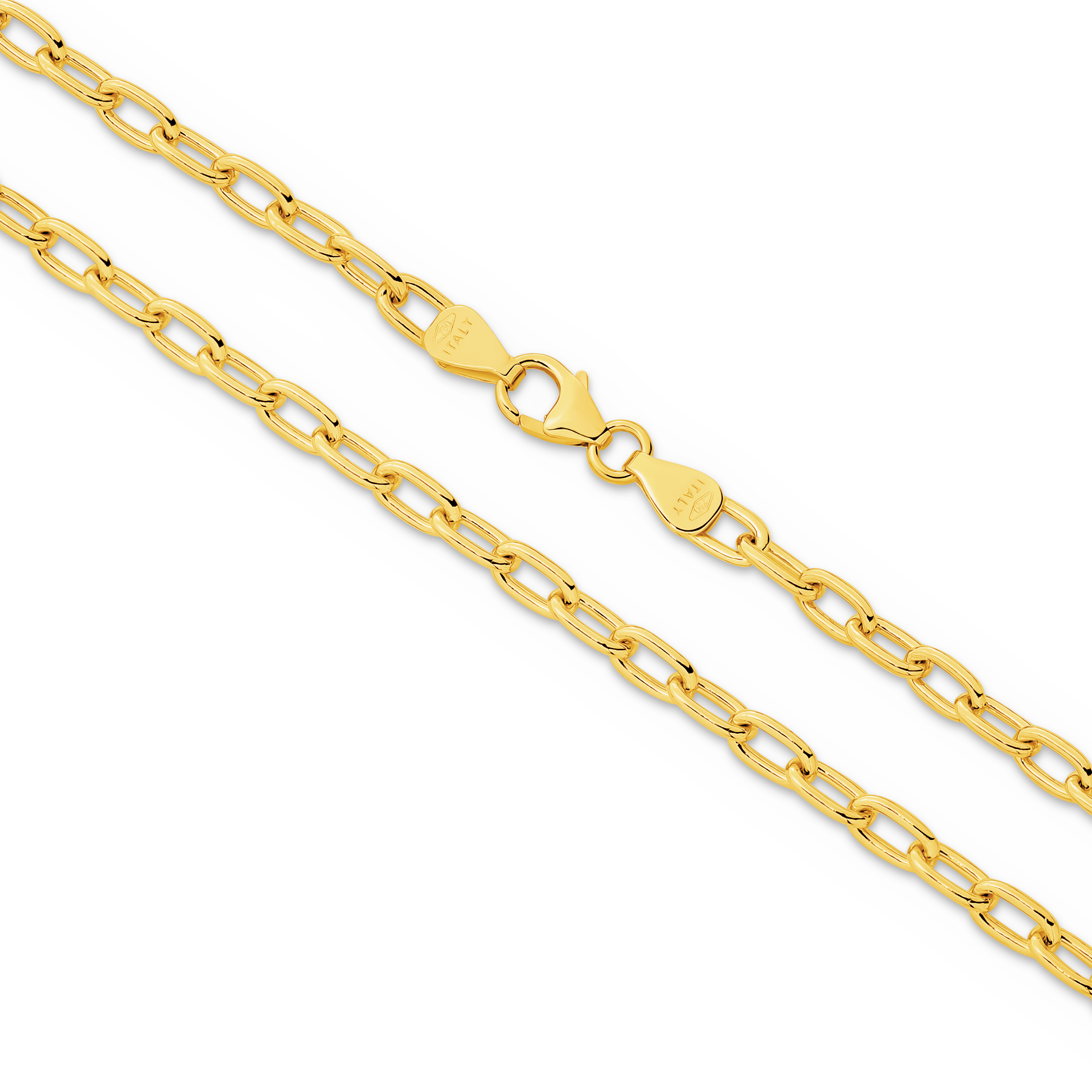 Paper Clip Chain 3.6mm Yellow Gold - CFLA00001