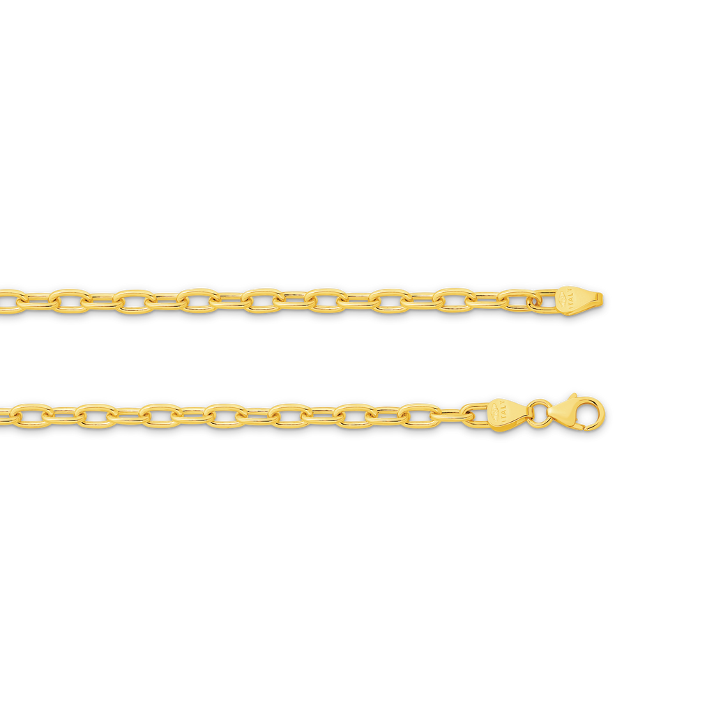 Paper Clip Chain 3.6mm Yellow Gold - CFLA00001