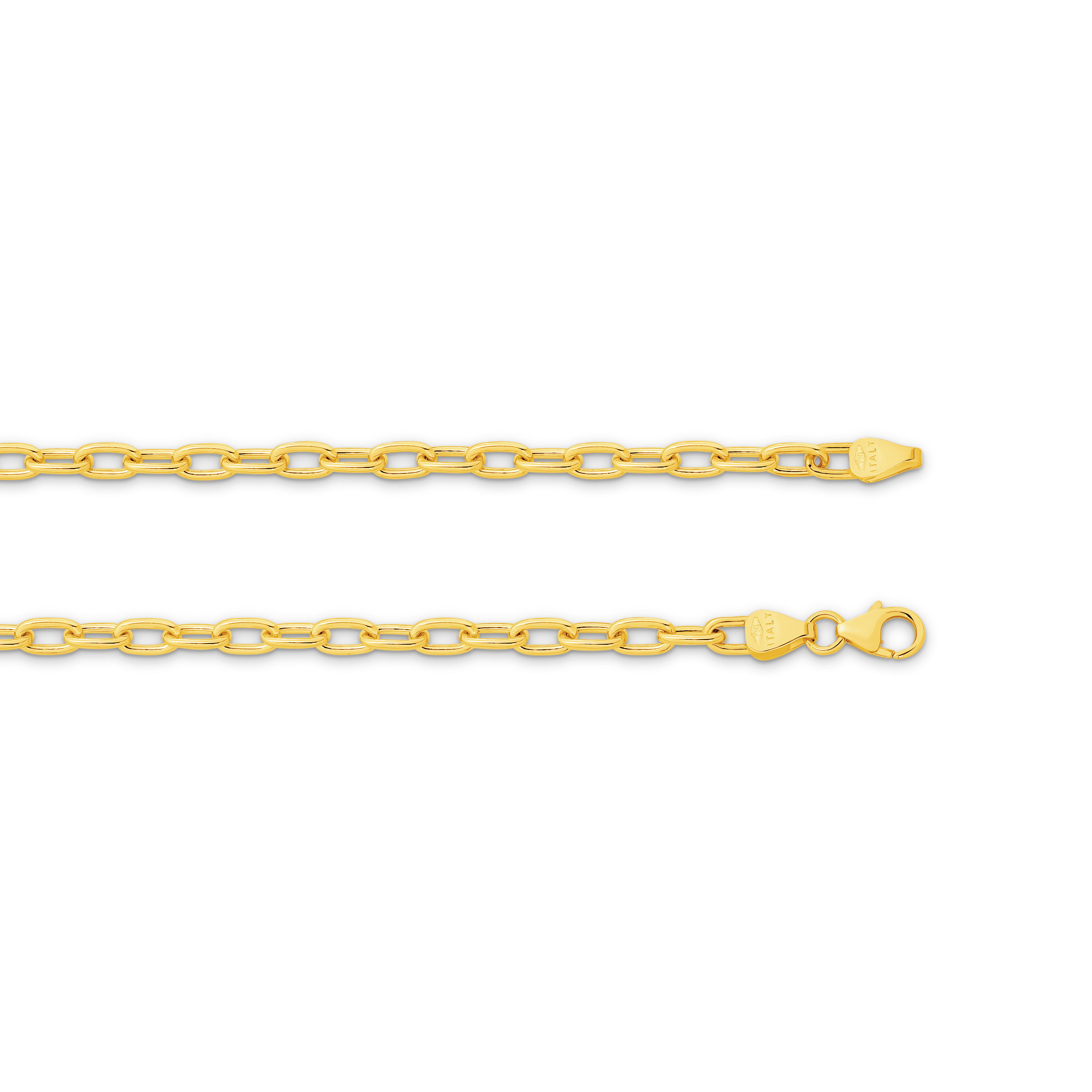 Paper Clip Chain 3.6mm Yellow Gold - CFLA00001