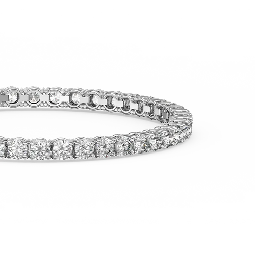10ct Natural Diamond Tennis Bracelet - view 2