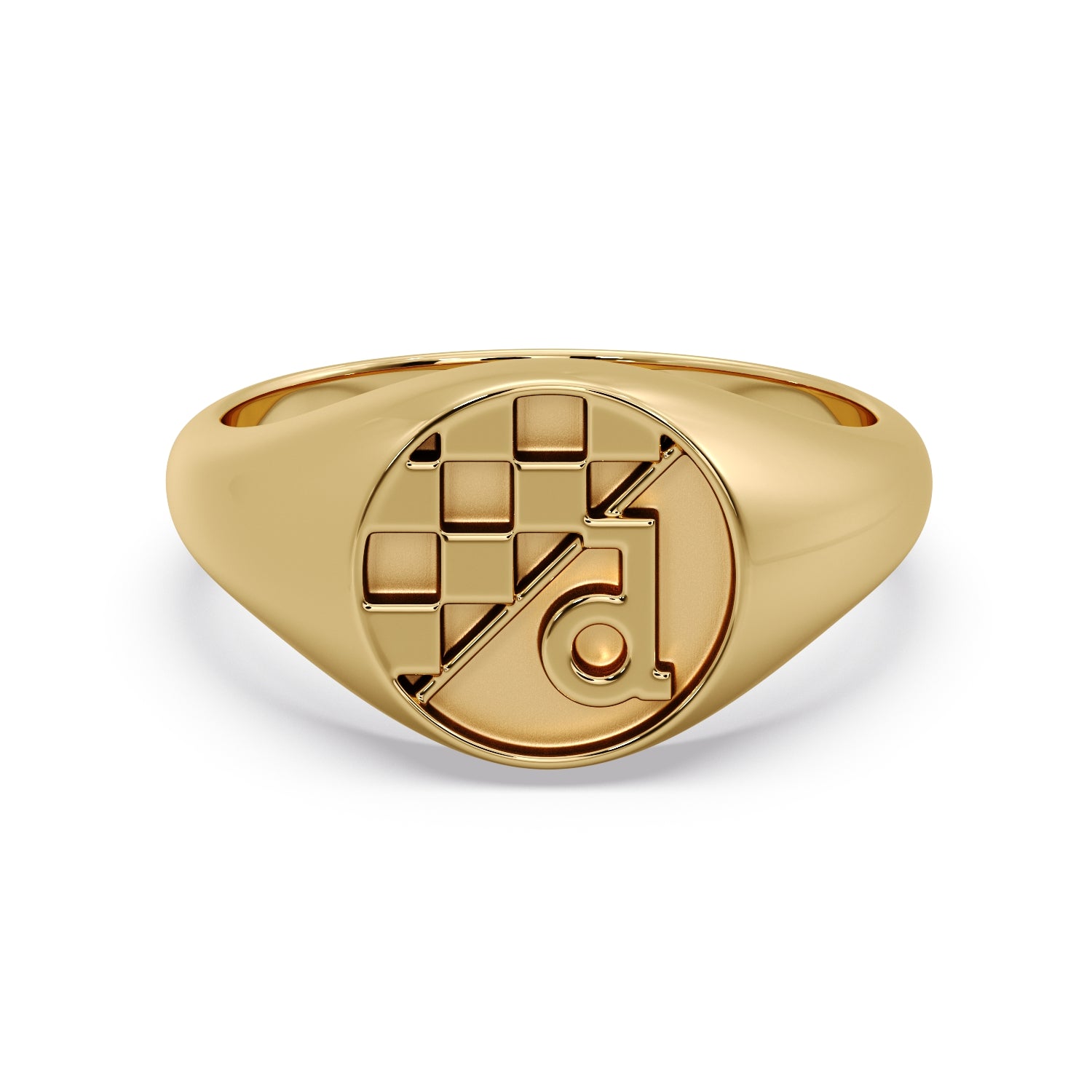 Gold Dinamo Signet ring image 2