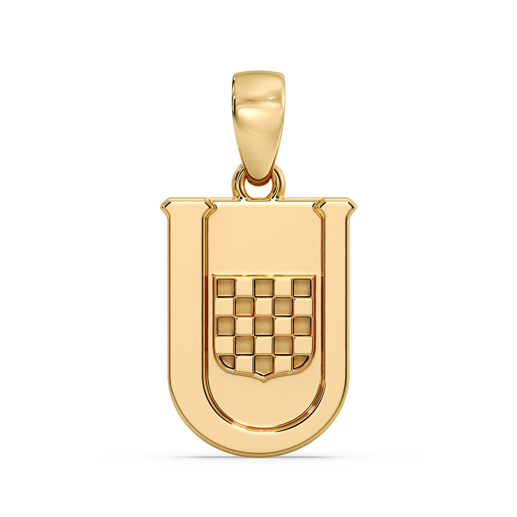 9ct Gold Classic U Pendant image 1