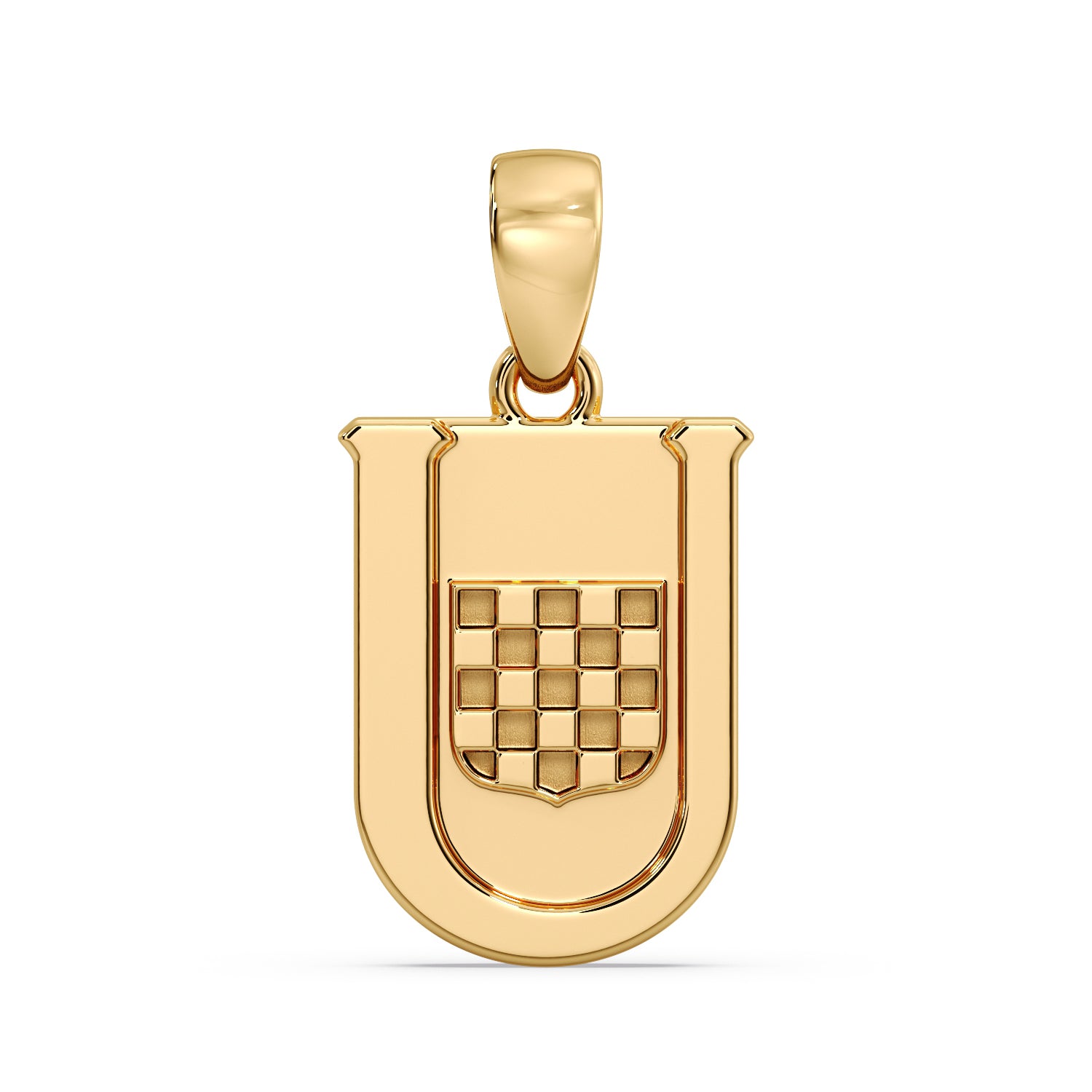 9ct Gold Classic U Pendant image 1