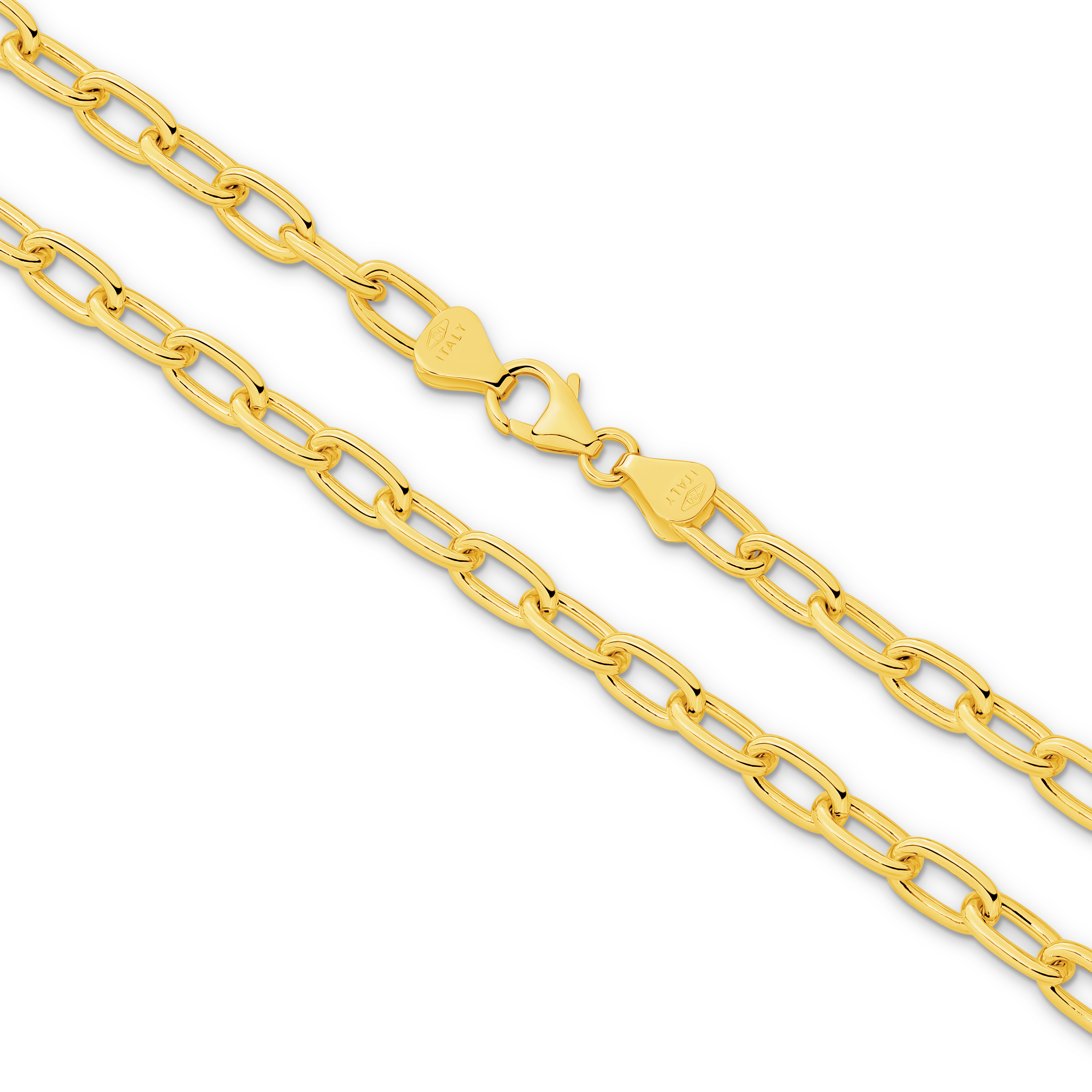 Paper Clip Chain 5.4mm Yellow Gold - CFLA00002