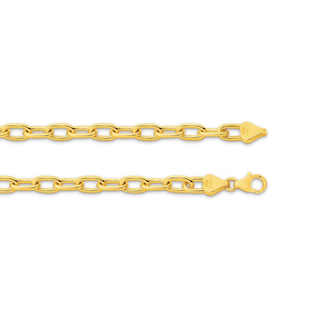 Paper Clip Chain 5.4mm Yellow Gold - CFLA00002