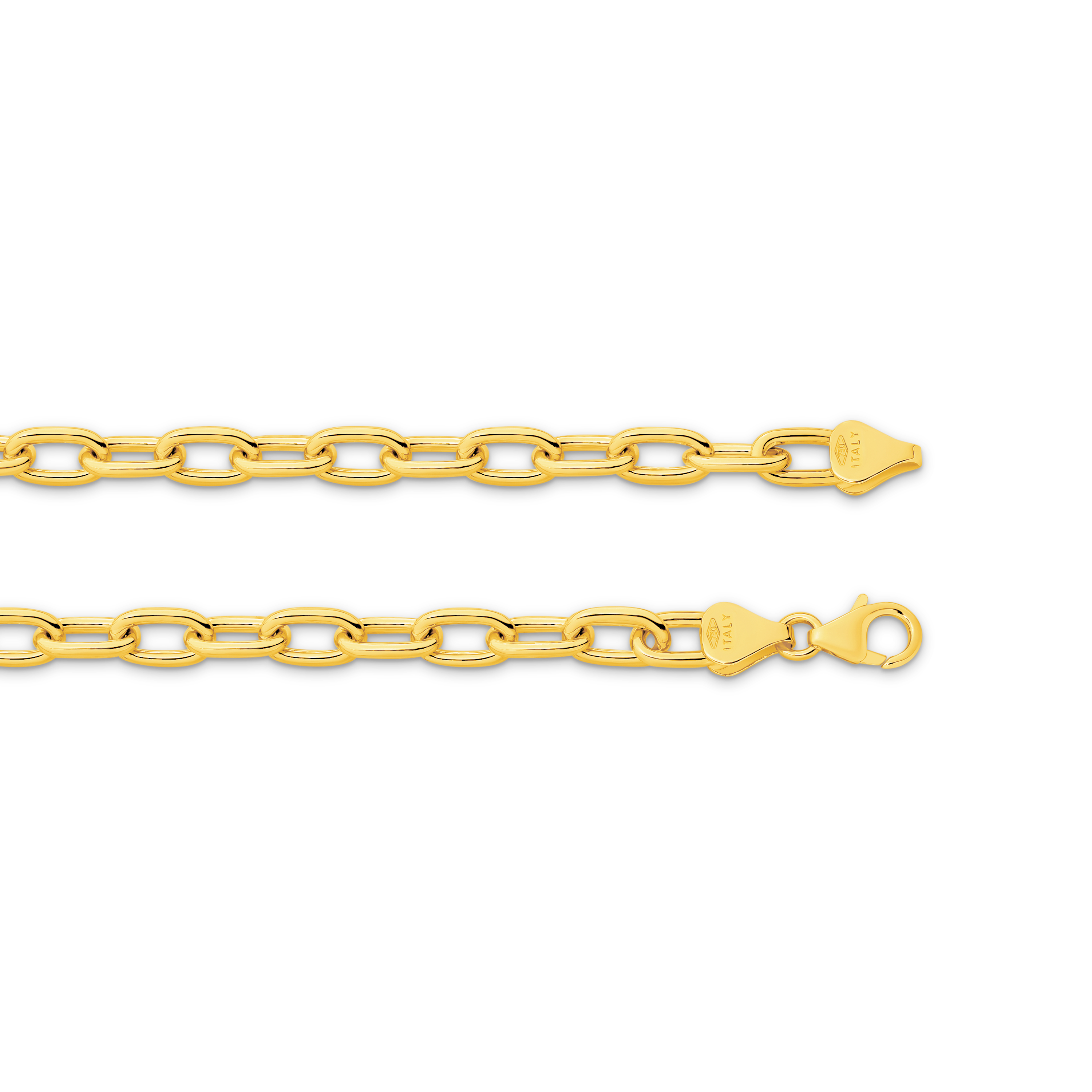 Paper Clip Chain 5.4mm Yellow Gold - CFLA00002