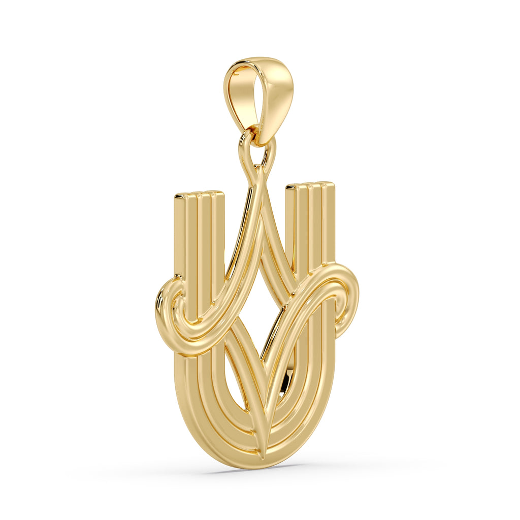 9ct Gold Youth U Pendant image 3