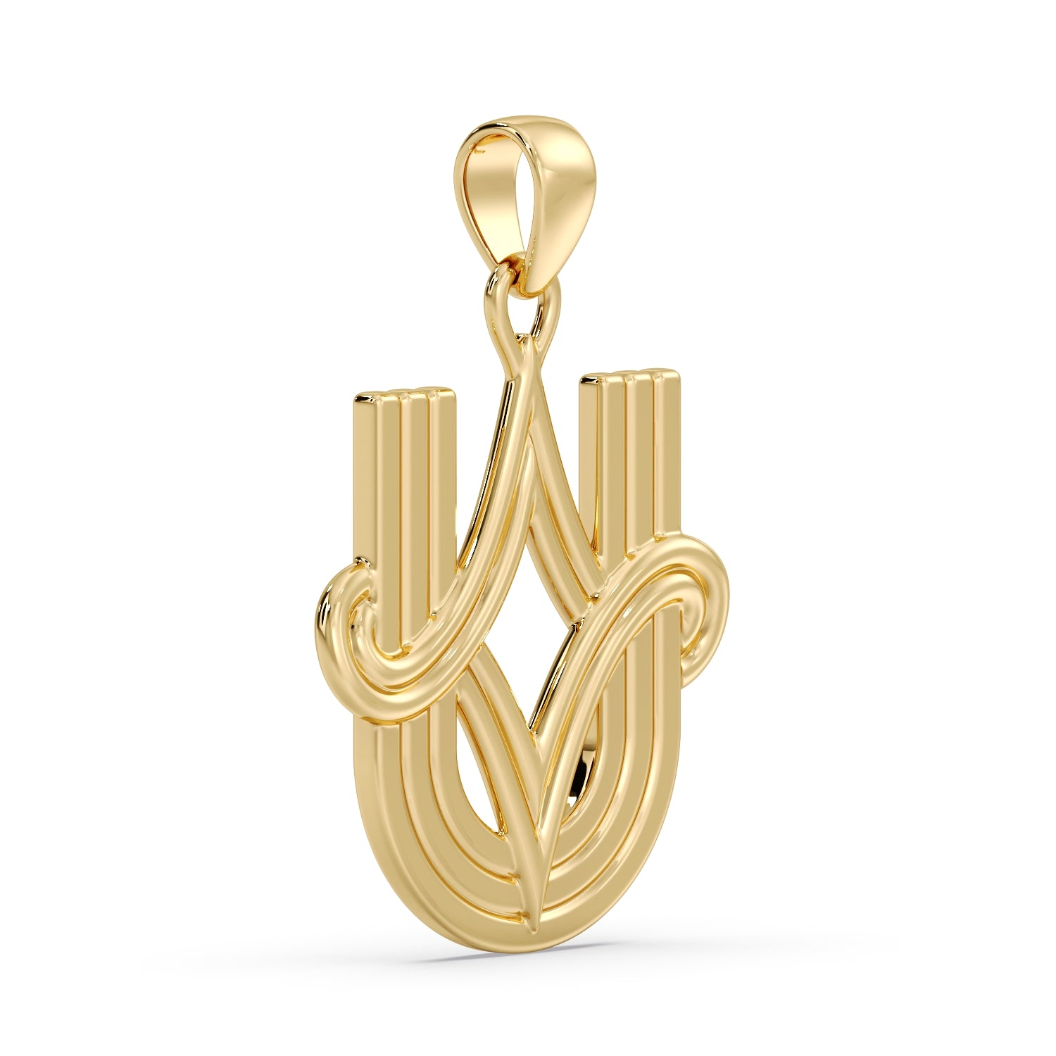 9ct Gold Youth U Pendant image 3