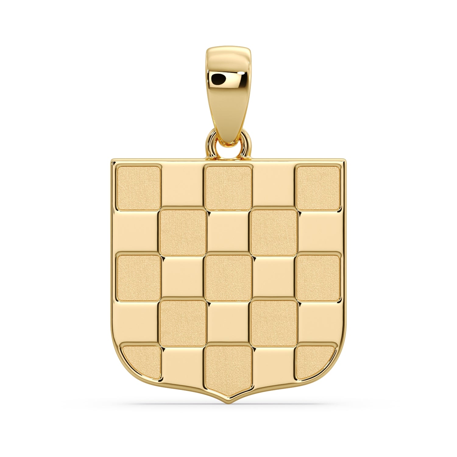 1990 GRB Croatian coat of arms pendant in 9ct yellow gold, front view