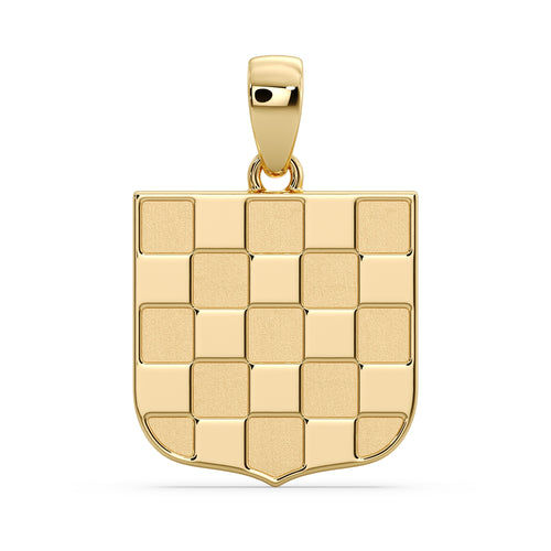 1990 GRB Croatian coat of arms pendant in 9ct yellow gold, front view