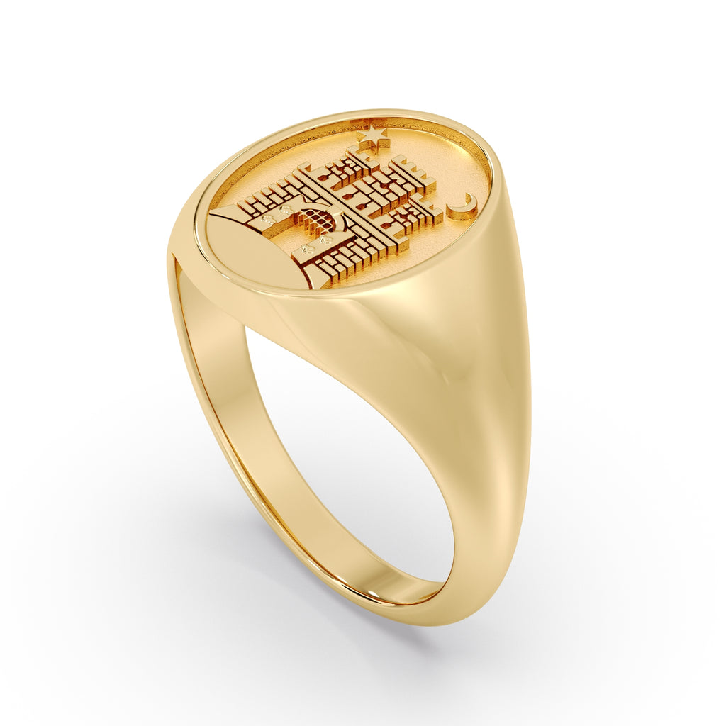 (ZAGREB) 9ct Yellow Gold Signet ring image 1