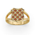 GOLD Women's Diamond & Ruby GRB ring image 0
