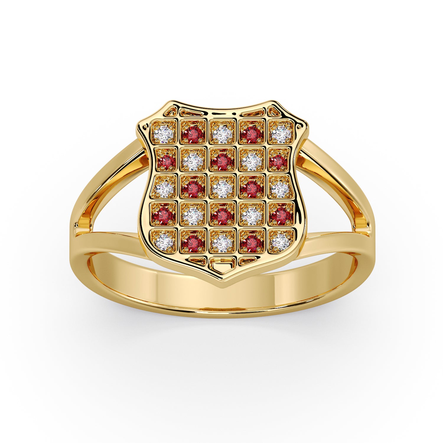 GOLD Women's Diamond & Ruby GRB ring image 0