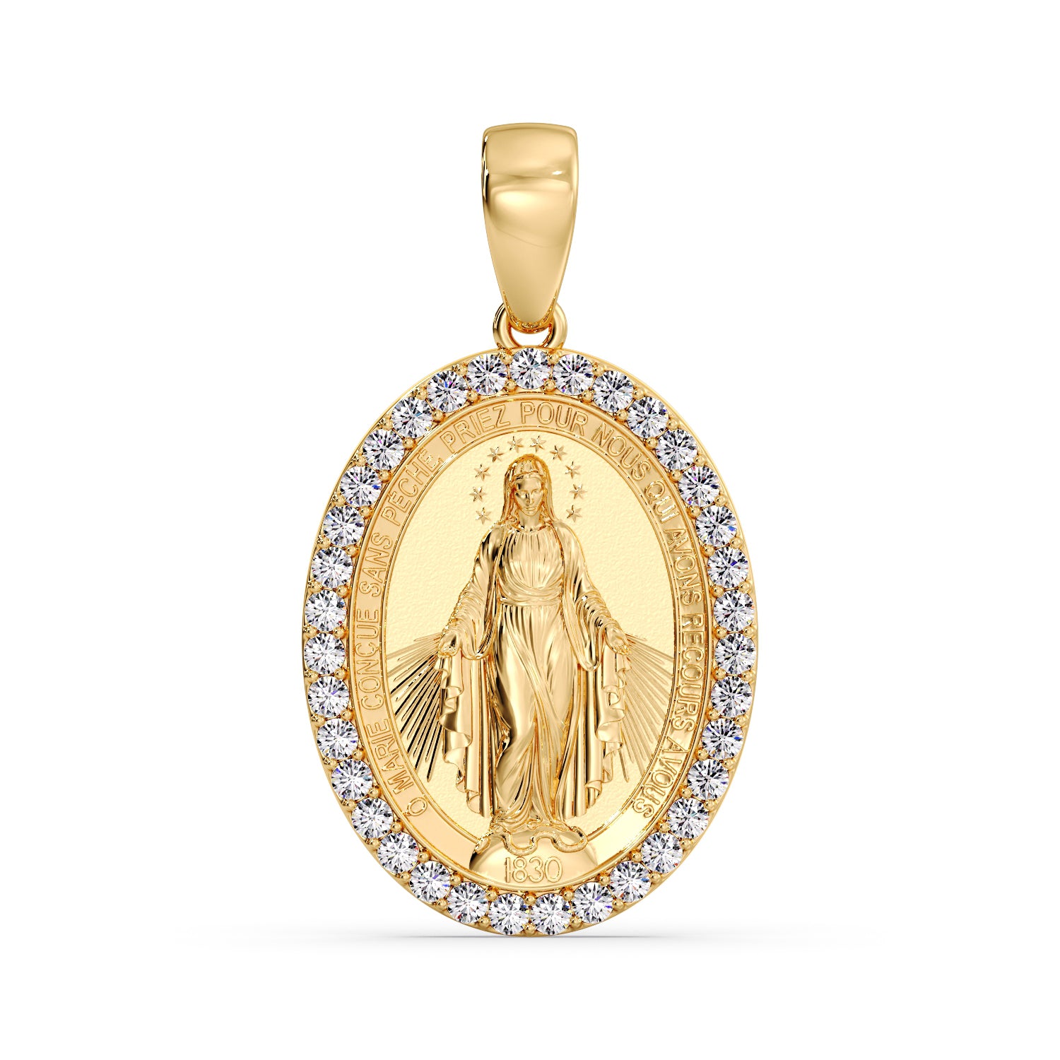 9ct Gold & Diamond Miraculous Medal image 0
