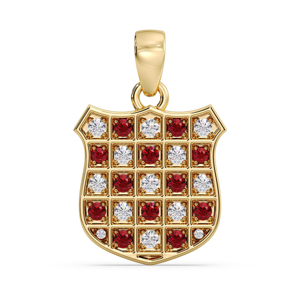 Gold Ruby & Diamond GRB Pendant