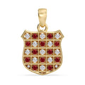Gold Ruby & Diamond GRB Pendant