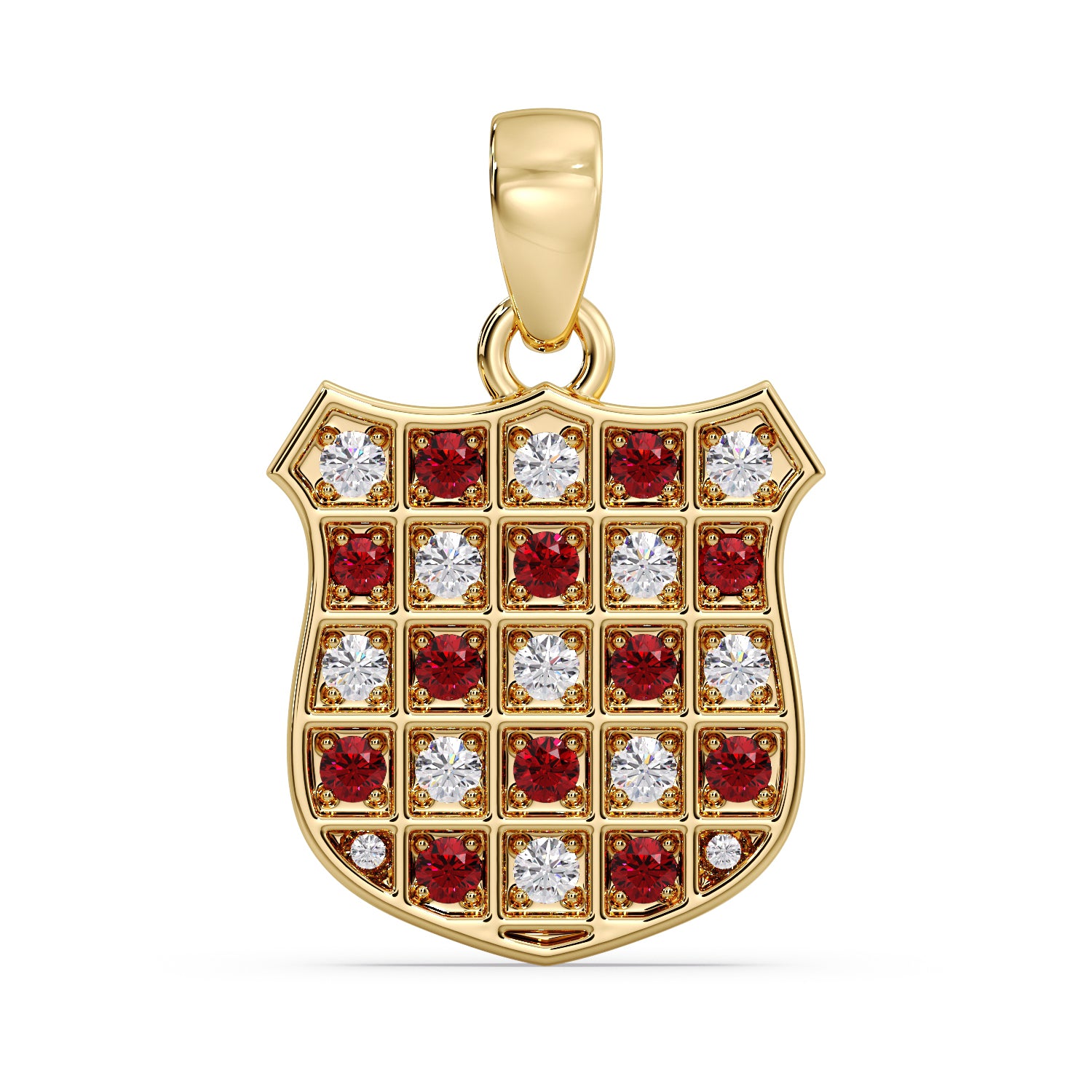Gold Ruby & Diamond GRB Pendant