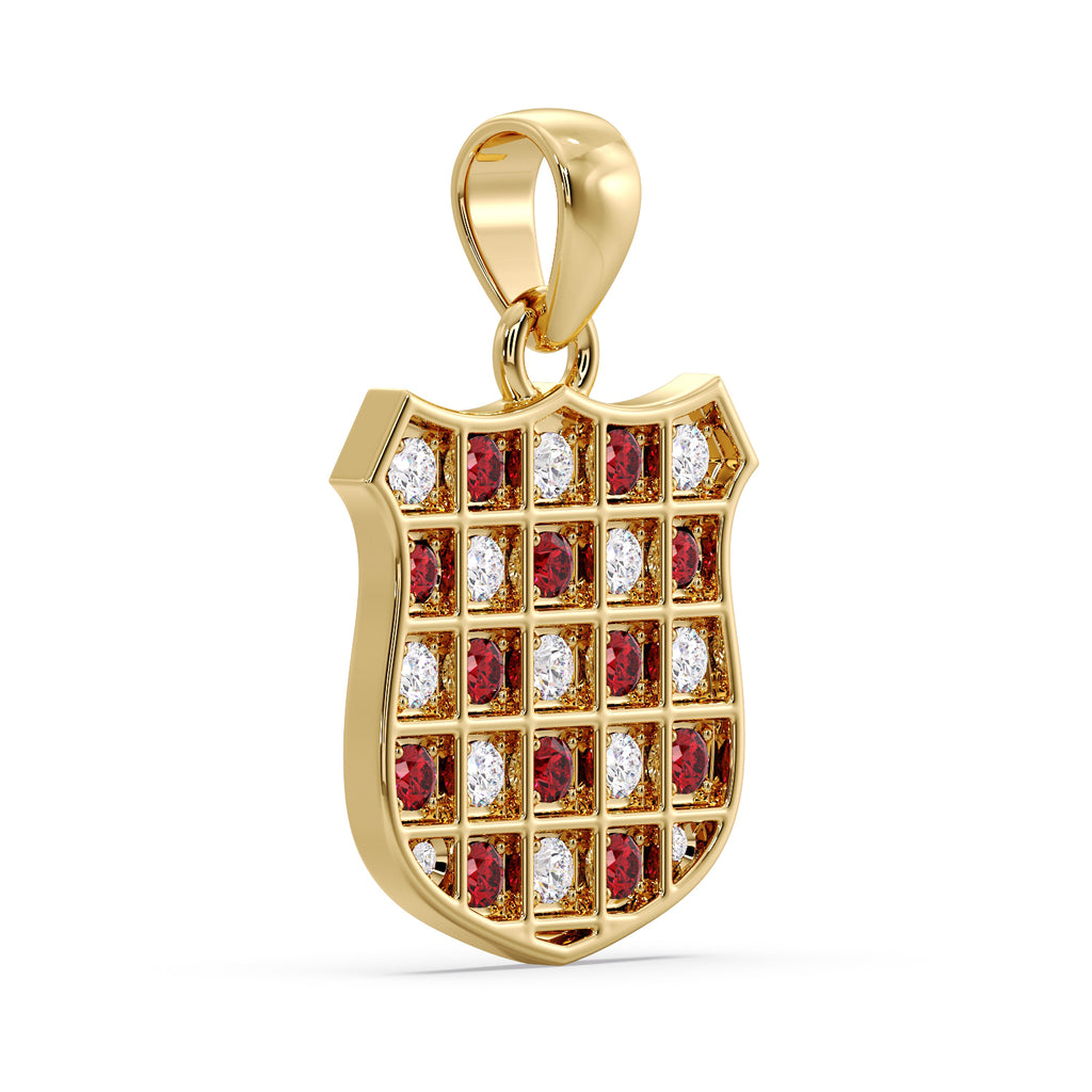 Gold Ruby & Diamond GRB Pendant