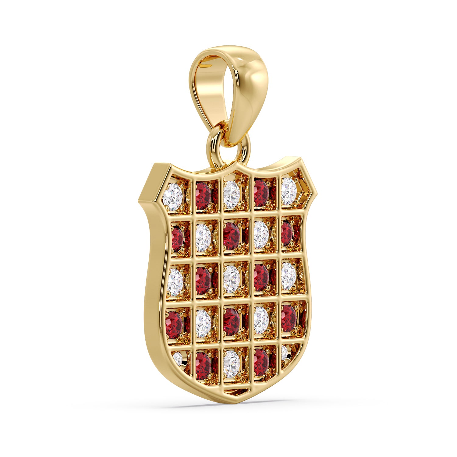 Gold Ruby & Diamond GRB Pendant