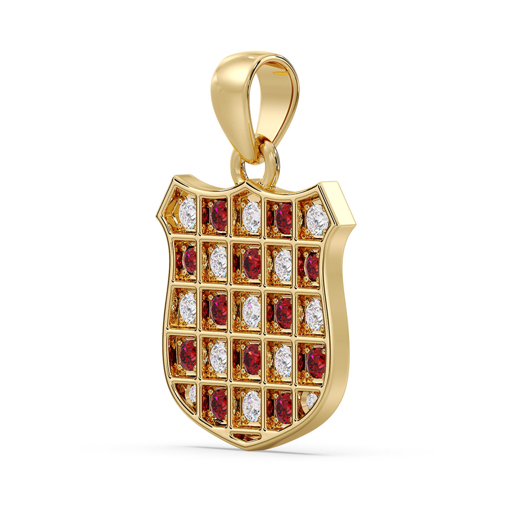 Gold Ruby & Diamond GRB Pendant