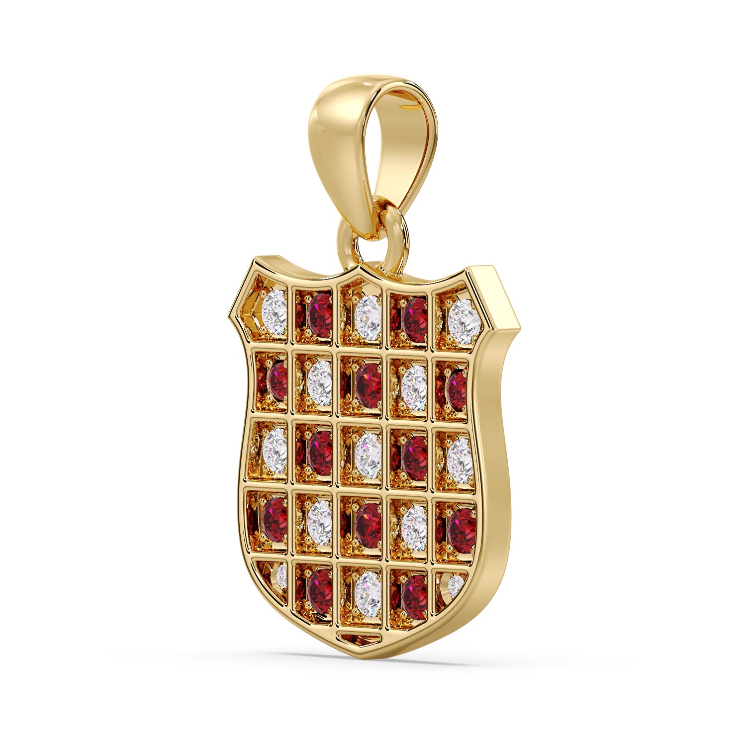 Gold Ruby & Diamond GRB Pendant