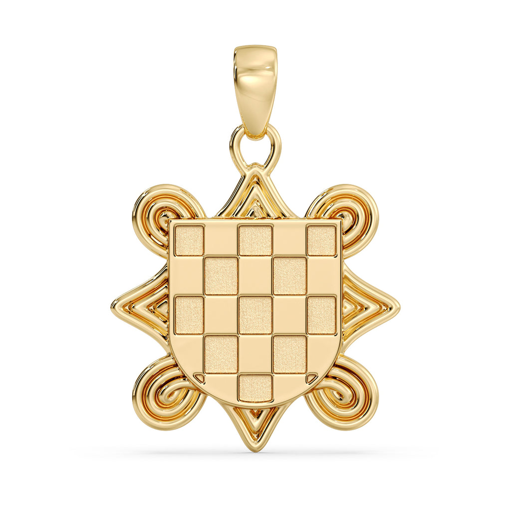 Gold HOS Croatian GRB Pendant