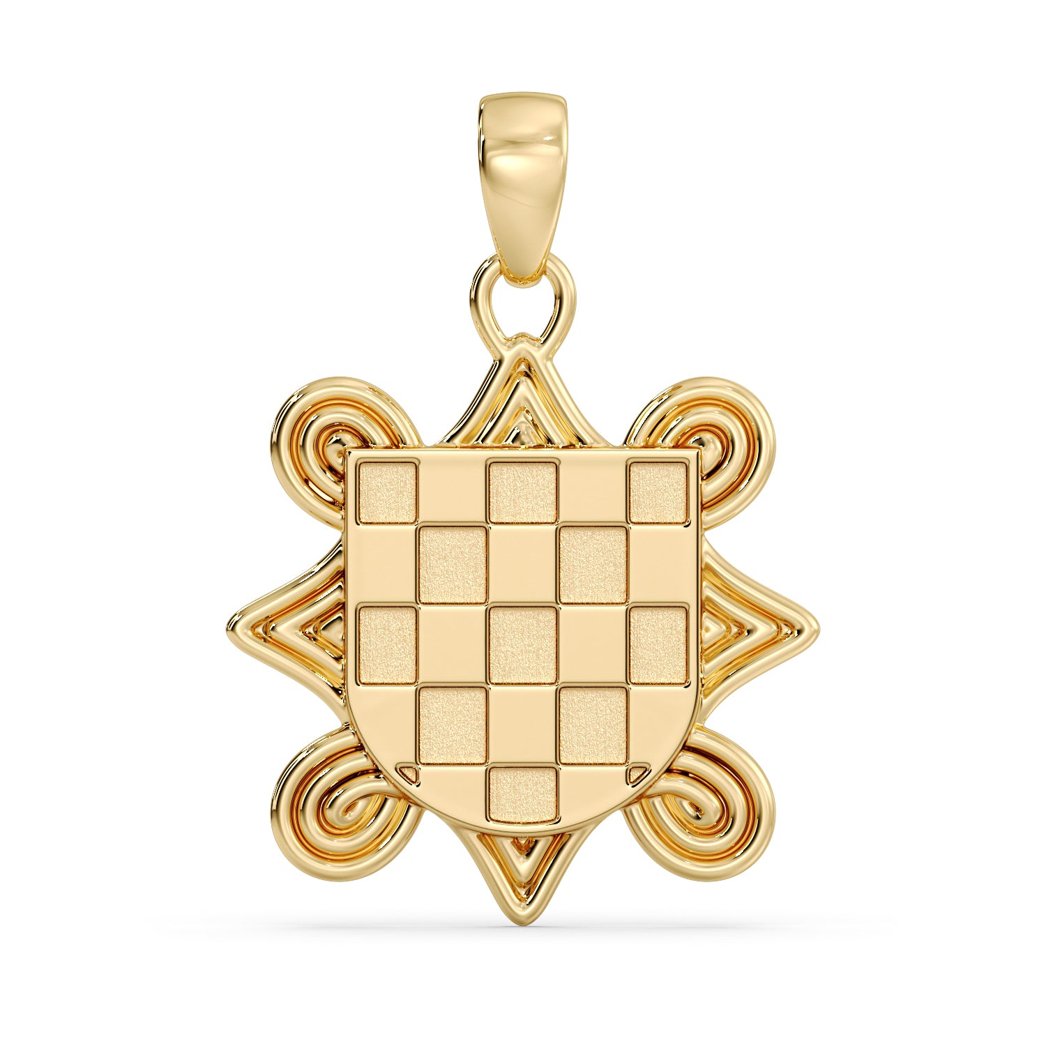 Gold HOS Croatian GRB Pendant