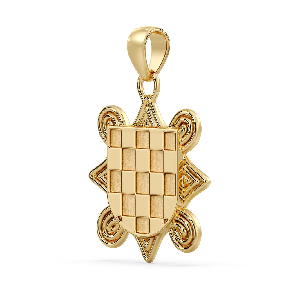 Gold HOS Croatian GRB Pendant