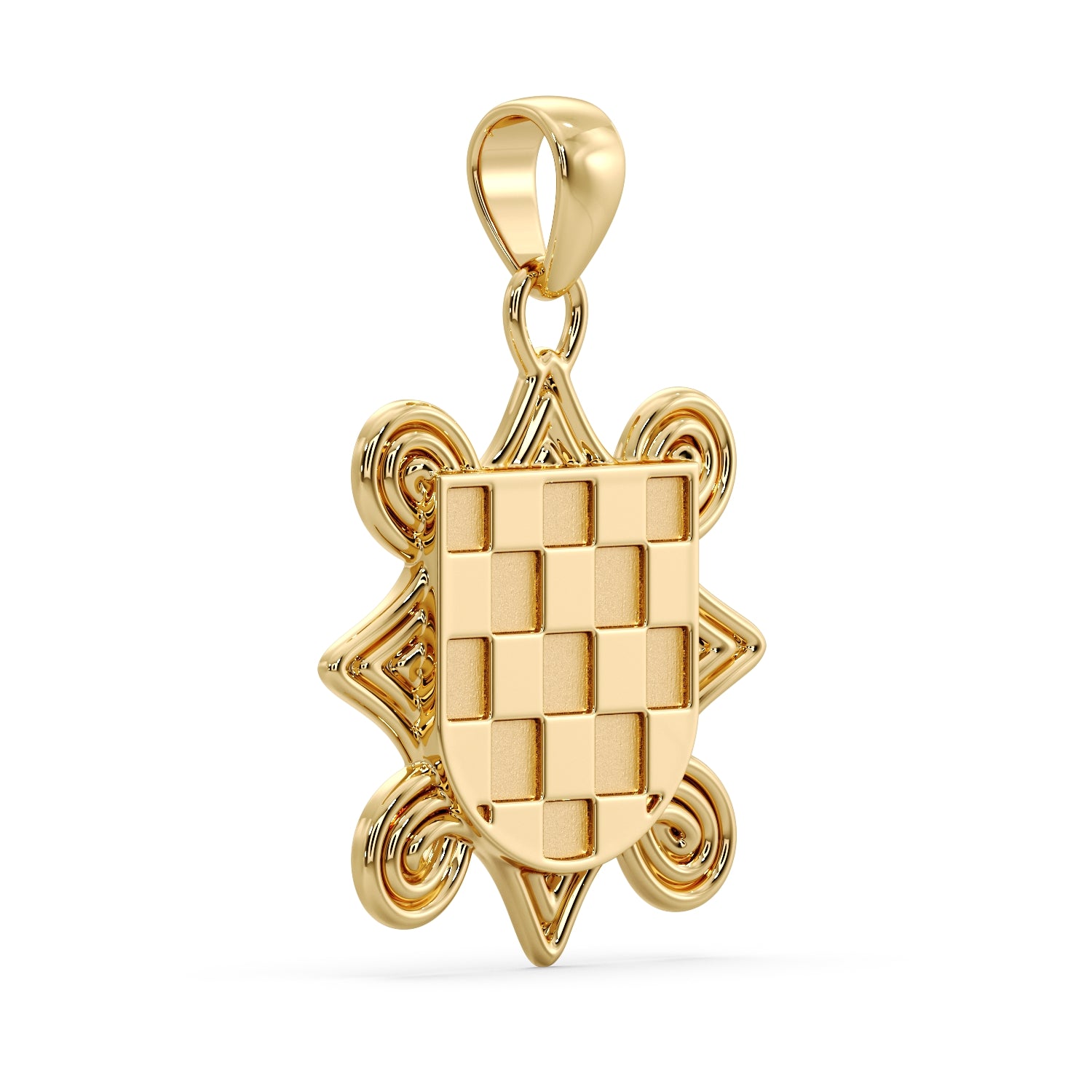 Gold HOS Croatian GRB Pendant