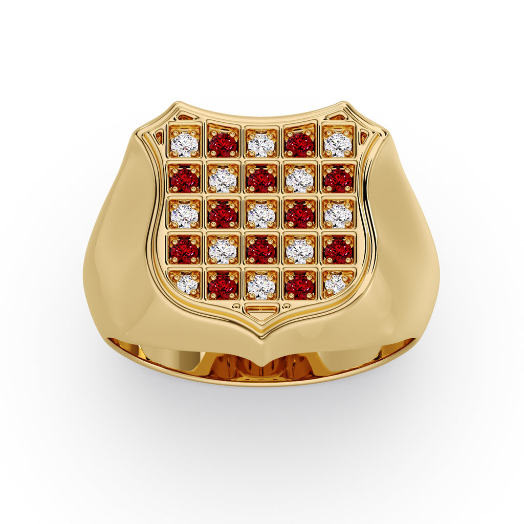 Men's smooth edged GRB ring image 1