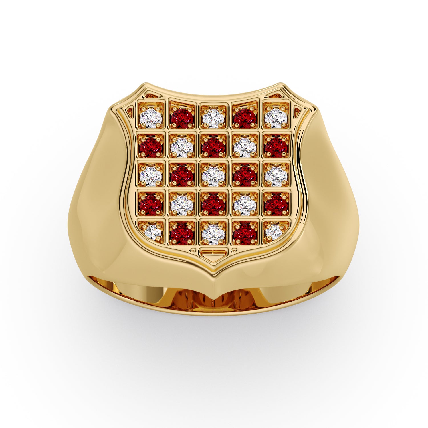 Men's smooth edged GRB ring image 1