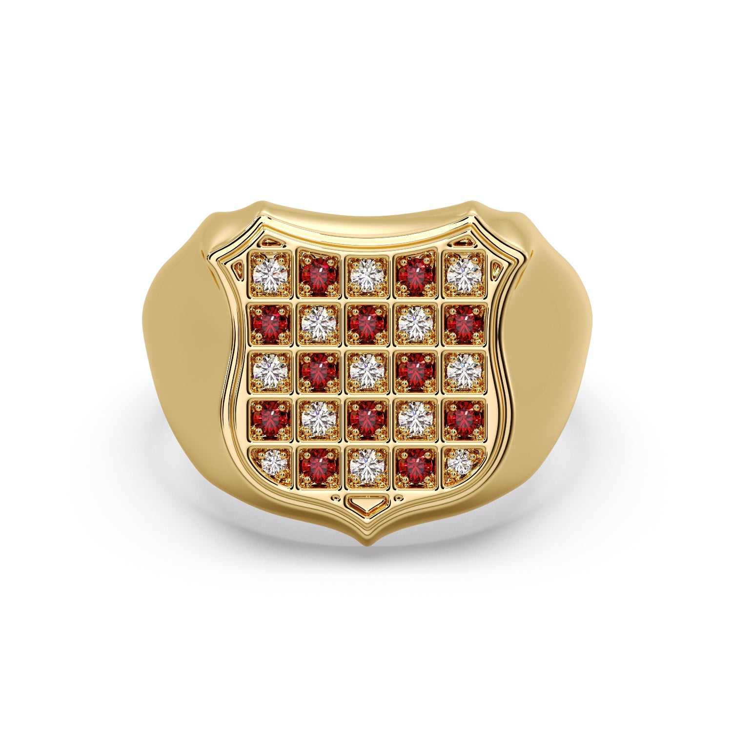 Men's smooth edged GRB ring image 2