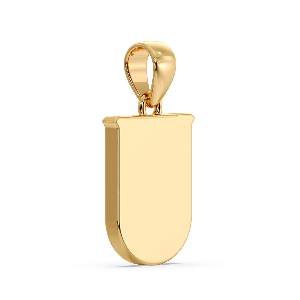9ct Gold Classic U Pendant image 2