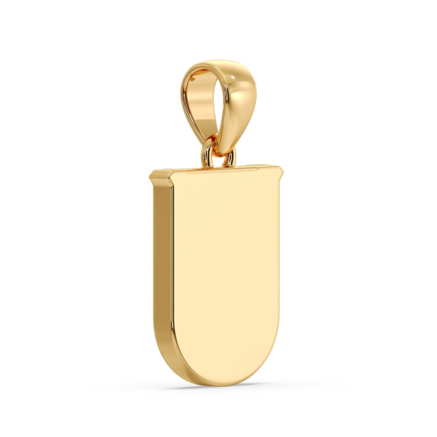 9ct Gold Classic U Pendant image 2