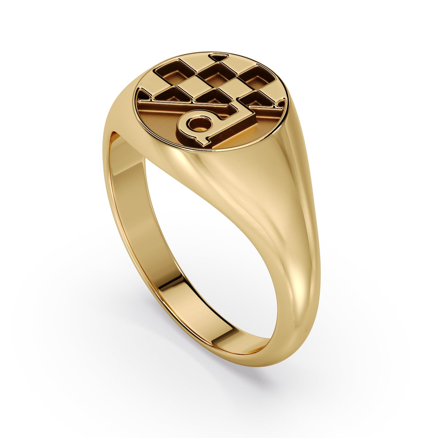 Gold Dinamo Signet ring image 0