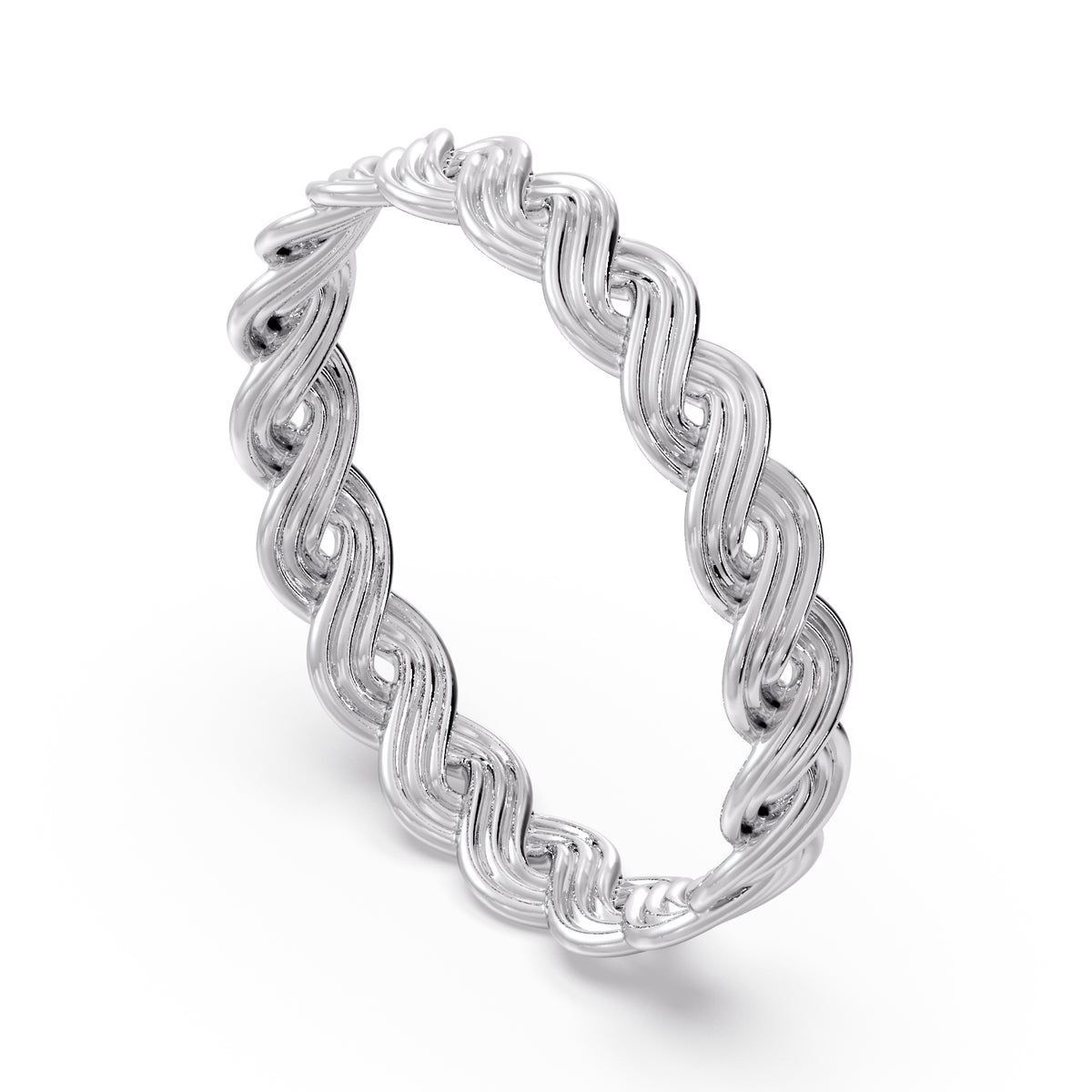 9ct White Gold Pleter Ring image 1