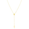 9ct yellow gold Madonna rosary necklace with cross