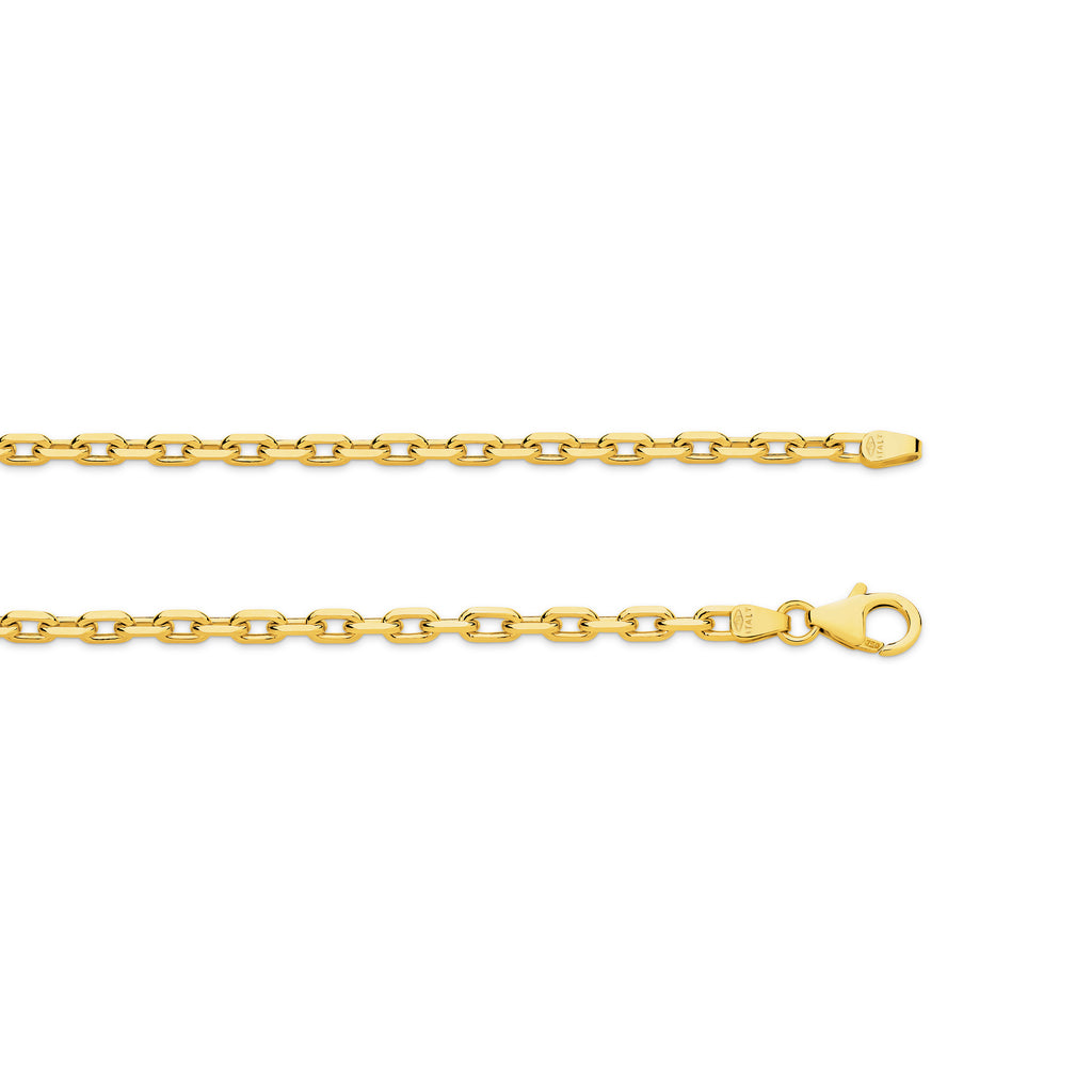 Diamond Cut Anchor Chain 3.02mm Yellow Gold - CFDA00003