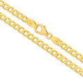 Diamond Cut Flat Curb Chain 3.95mm Yellow Gold - CFFC00007