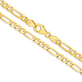 Diamond Cut Figaro Chain 3.95mm Yellow Gold - CFDF00004