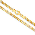 Diamond Cut Curb Chain 3.48mm Yellow Gold - CFDM00004