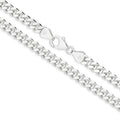 Diamond Cut Curb Chain 5.46mm White Gold - CFDM00016
