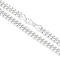 Diamond Cut Curb Chain 7.16mm White Gold - CFDM00017
