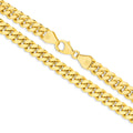 Diamond Cut Curb Chain 7.16mm Yellow Gold - CFDM00007