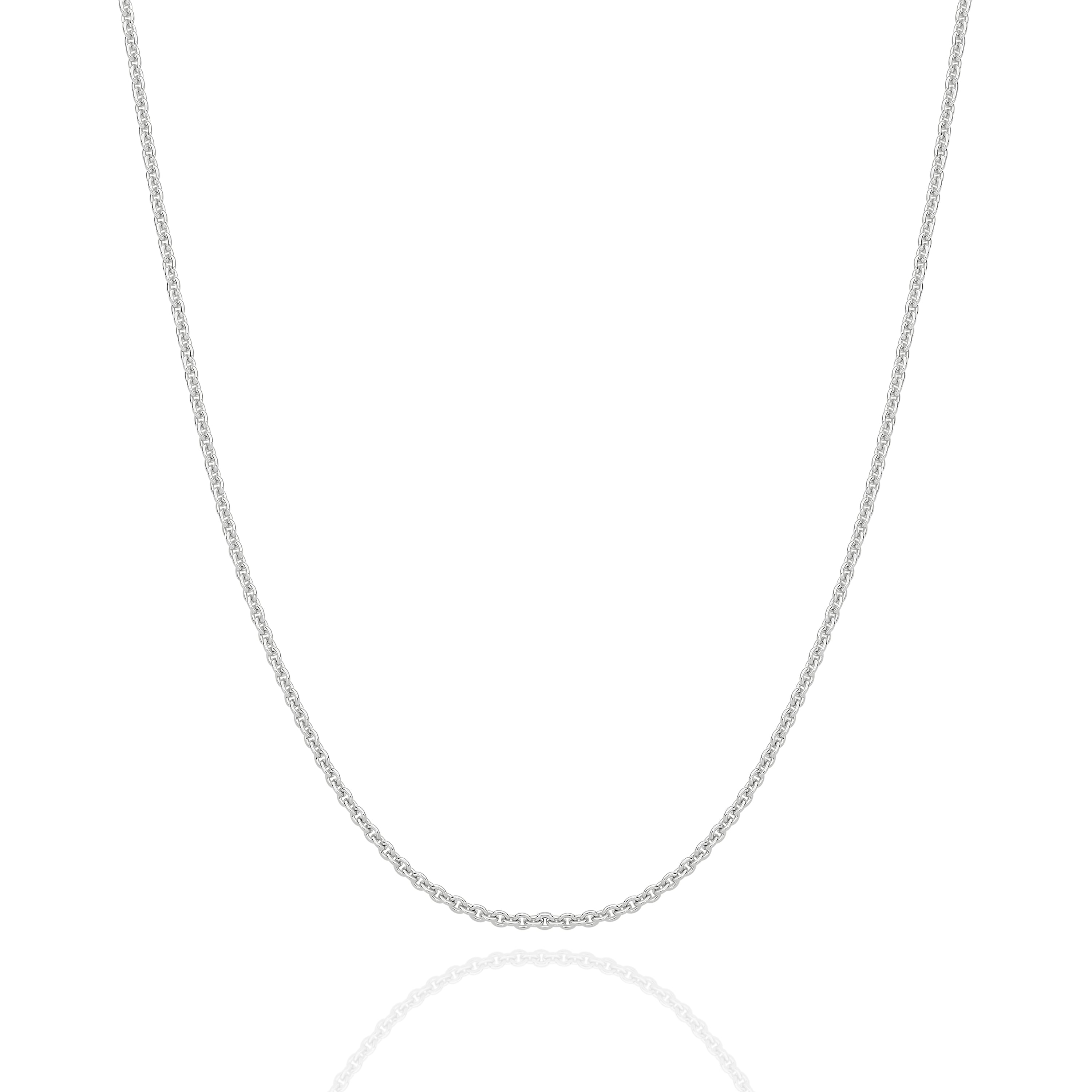 Cable Chain 1.58mm White Gold - CFCA00007