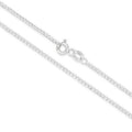 Diamond Cut Flat Curb Chain 1.54mm White Gold - CFFC00001