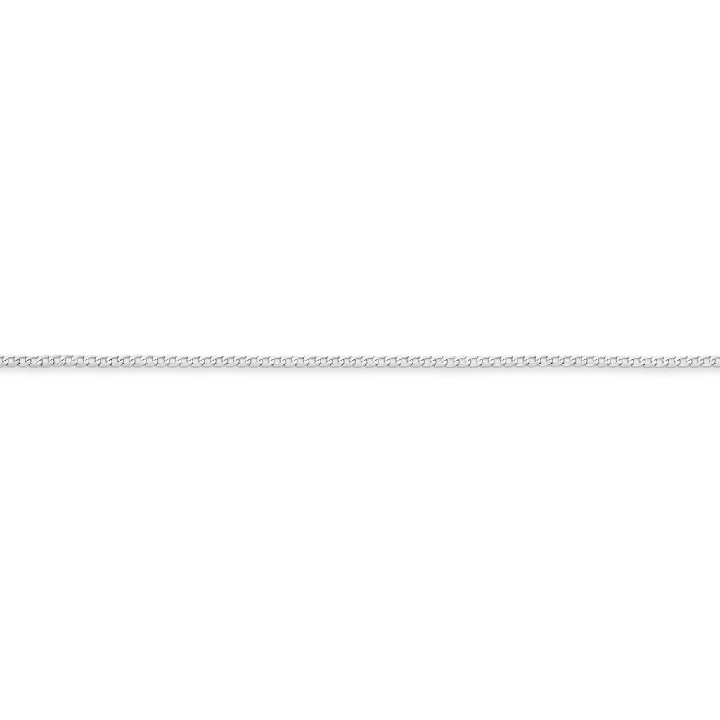Diamond Cut Flat Curb Chain 1.54mm White Gold - CFFC00001